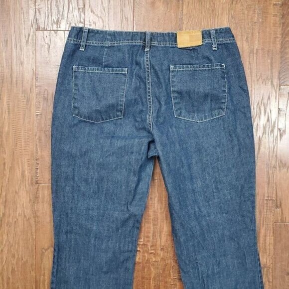 Tommy Hilfiger Patch Pockets Straight Leg Jeans  36" Waist Classic Dark Denim - Picture 5 of 9